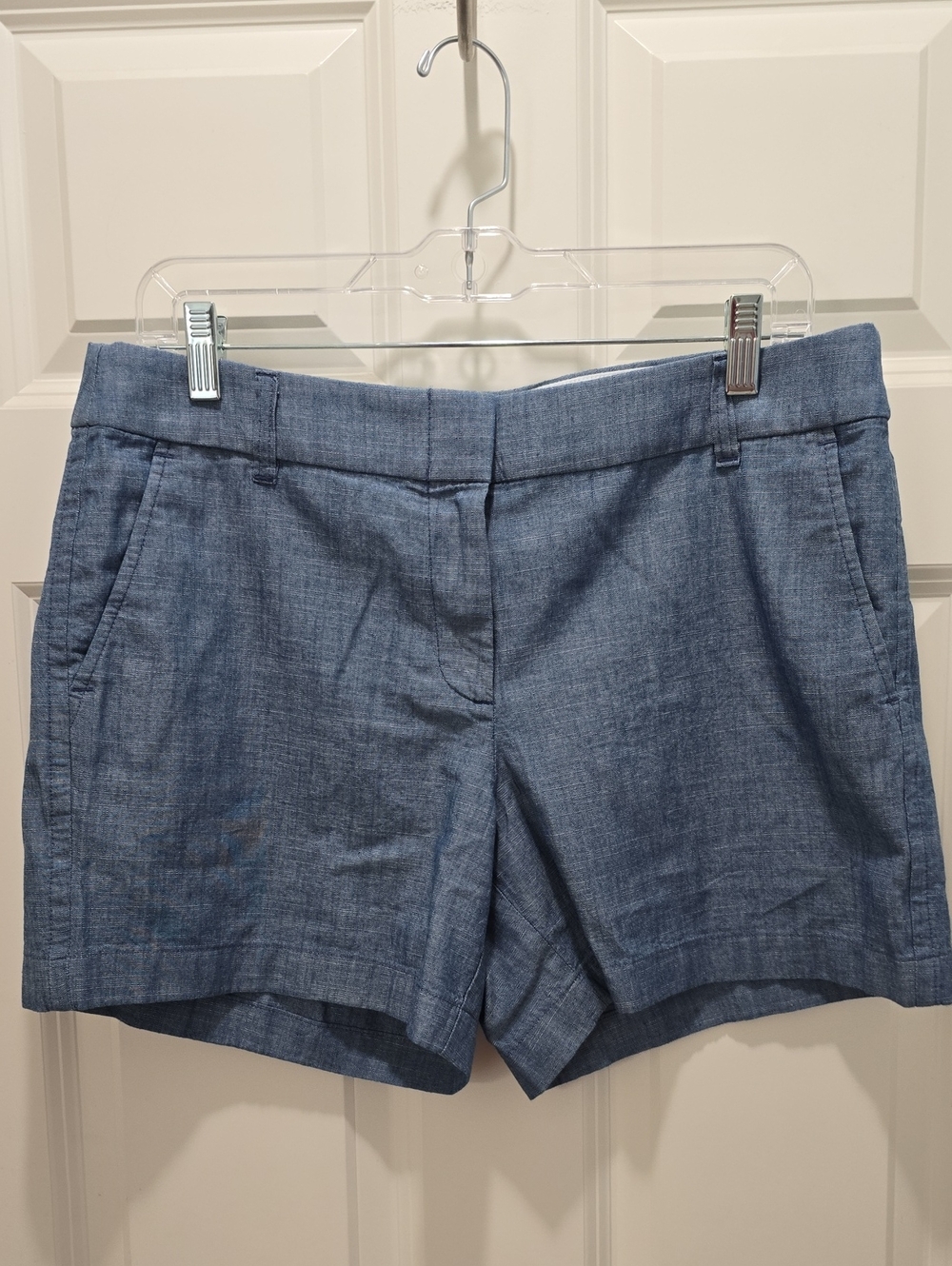 J Crew Women’s Blue Linen-Blend Shorts